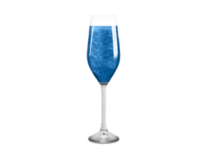 blue glitter bomb for champagne toast, wedding, gender reveal
