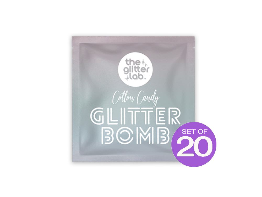 Purple Glitter Bombs - Set of 20